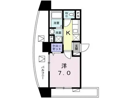 メゾン ド ルビアン(1K/10階)の間取り写真
