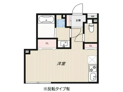 LEGALAND 下北沢(ワンルーム/2階)の間取り写真