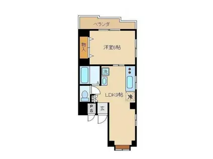 アクセス高円寺(1LDK/3階)の間取り写真