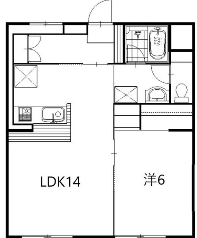 松下細島ライフ(1LDK/3階)の間取り写真
