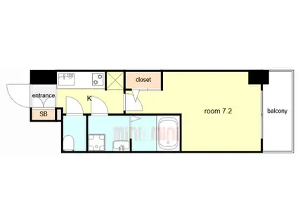 S-RESIDENCE大和田ALINE(1K/10階)の間取り写真