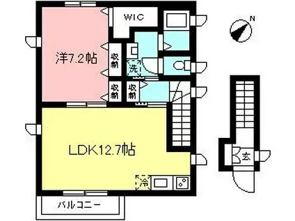 南台アパート(1LDK/1階)の間取り写真