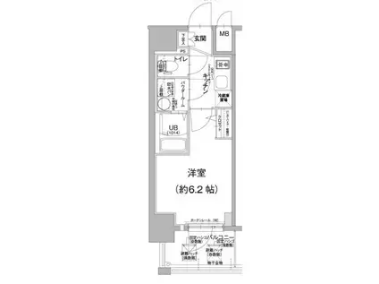 エスリード神戸グランドール(1K/8階)の間取り写真