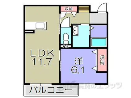 シャーメゾンHINO(1LDK/1階)の間取り写真