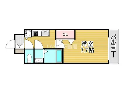 インザグレイス桜ノ宮(1K/2階)の間取り写真