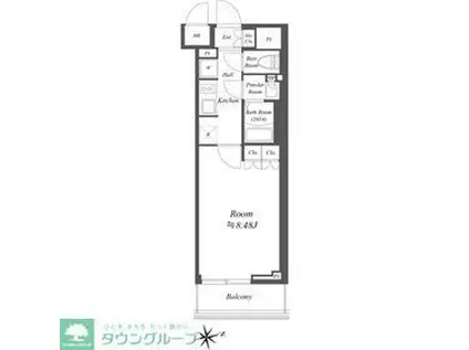 ブランシエスタ荻窪(1K/2階)の間取り写真