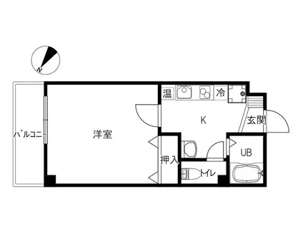 CRANBERRY(1K/2階)の間取り写真
