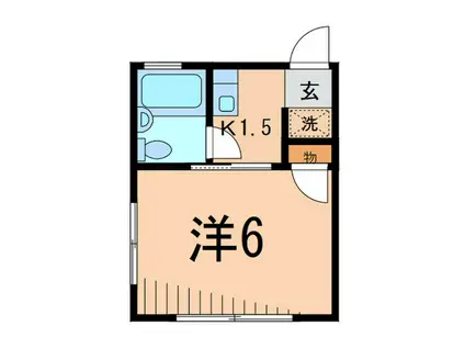 ハイム広井(1K/1階)の間取り写真