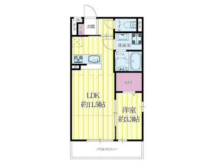 リブリ・昭和園(1LDK/2階)の間取り写真