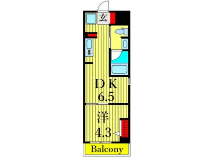 アーバンパーク東日暮里(1DK/5階)の間取り写真