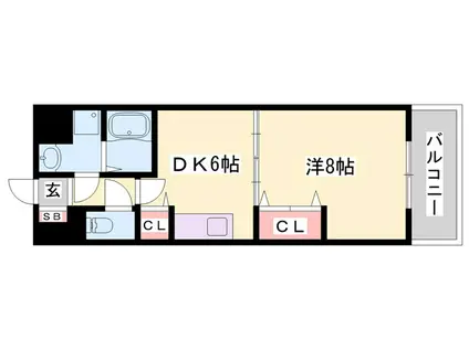 コン・タント・アモーレ(1DK/5階)の間取り写真