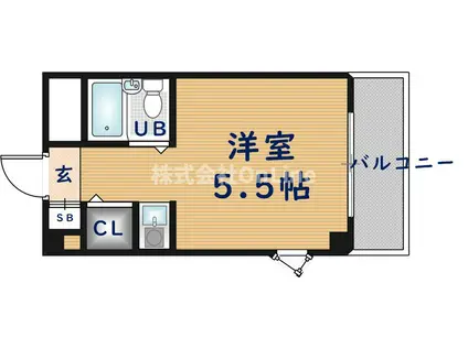 ソルトバレイ楽音寺(ワンルーム/2階)の間取り写真