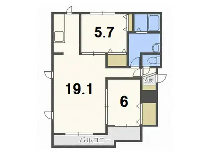 メゾン・ド・パフィオ(2LDK/3階)の間取り写真