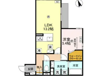 スペチアーレ赤川(1LDK/1階)の間取り写真