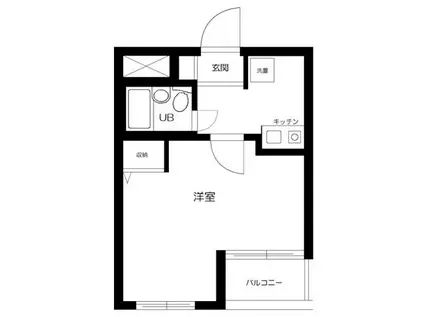 プレール明大前(1K/4階)の間取り写真