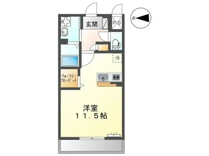 ルピナス(ワンルーム/2階)の間取り写真