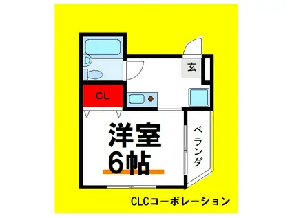 ウッディハイツ西日暮里(1K/1階)の間取り写真