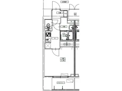 S-RESIDENCE四日市駅前COULEUR(1K/4階)の間取り写真