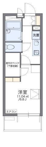 レオパレスコンパル歌島(1K/1階)の間取り写真