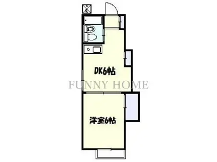 グレース上用賀(1DK/1階)の間取り写真