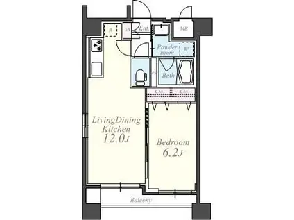 メゾン明神下(1LDK/3階)の間取り写真