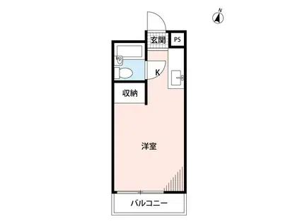 ハイツサンユー(ワンルーム/3階)の間取り写真