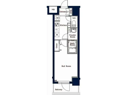 Nステージ上野(1K/12階)の間取り写真