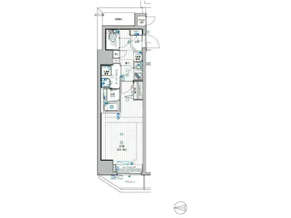 メインステージ蔵前II(1K/3階)の間取り写真