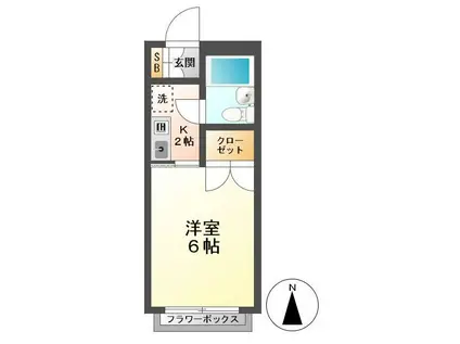 DER PILZ(1K/2階)の間取り写真