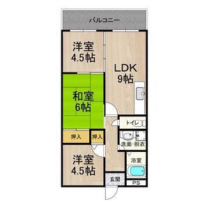 カーサフィオーレ弐番館(3LDK/4階)の間取り写真