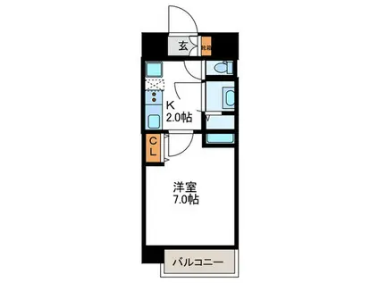 LVIAZOSAKAVERIT(1K/9階)の間取り写真