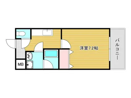 アルベージュ八戸ノ里 II番館(1K/1階)の間取り写真
