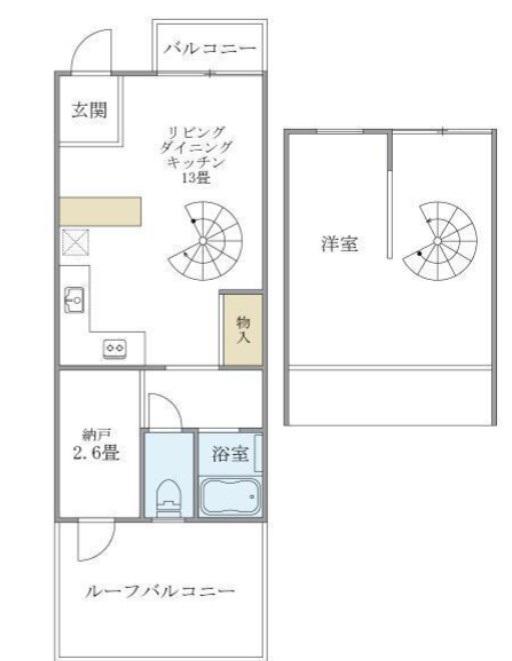 スカイフィールド国立(1LDK/4階)の間取り写真