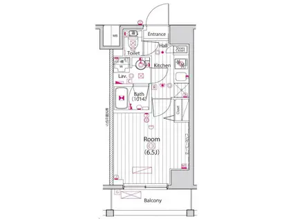 ガーラ・クレスタ横濱関内(1K/8階)の間取り写真