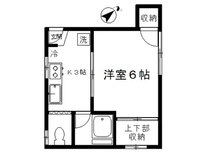 メゾンレオ(1K/2階)の間取り写真