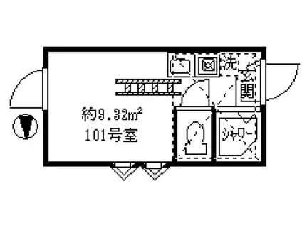 レジデンス鷺宮(ワンルーム/1階)の間取り写真