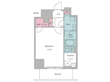 レジディア文京本郷IV(1K/10階)の間取り写真