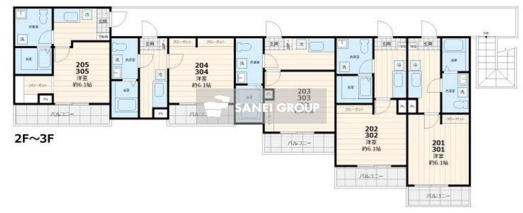 AXIS HANNO(1K/3階)の間取り写真