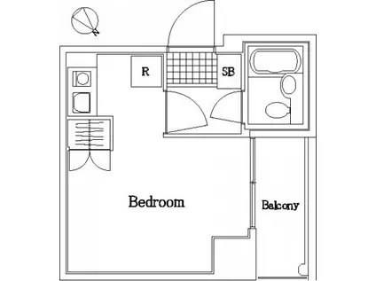 ナイスアーバンスピリッツ生麦(ワンルーム/2階)の間取り写真