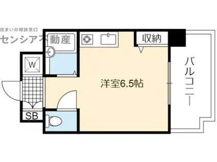 ウインライフ緑橋(ワンルーム/9階)の間取り写真