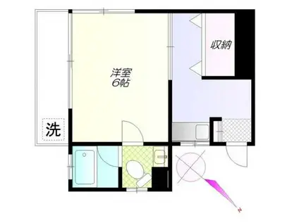 東京メトロ東西線 高田馬場駅 徒歩4分 2階建 築50年(1K/2階)の間取り写真