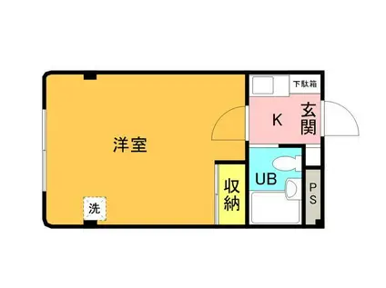 第三MKビル(1K/2階)の間取り写真