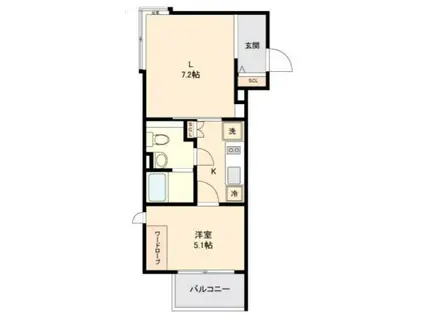 GRAN PASEO新宿 グランパセオ(1LDK/4階)の間取り写真