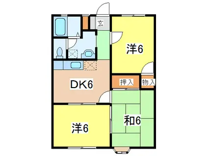 ソフィアコート千種(3DK/1階)の間取り写真