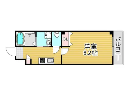 MP TSUKAMOTO FIORE(1K/3階)の間取り写真