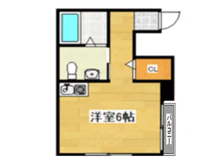 グリーンピア玉川(ワンルーム/3階)の間取り写真