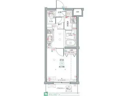 クレヴィスタ成増(1K/3階)の間取り写真