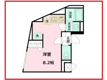 ブリオ亀有(ワンルーム/2階)の間取り写真