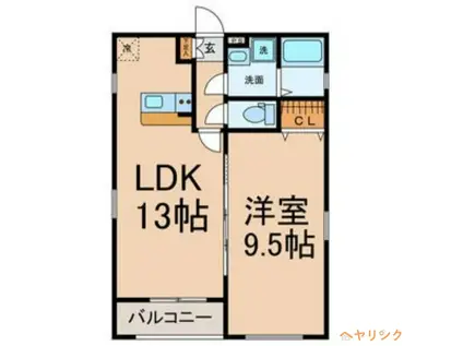 グランレーヴ大曽根II(1LDK/3階)の間取り写真
