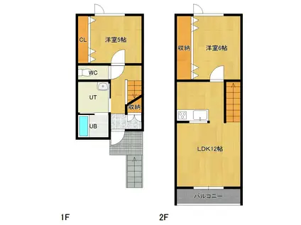 STAY GOLD(2LDK/1階)の間取り写真